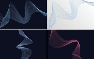 Collection of geometric minimal lines pattern set vector