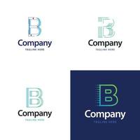 Letter B Big Logo Pack Design Creative Modern logos design for your business vector