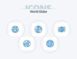 Globe Blue Icon Pack 5 Icon Design. . arrow. web. internet. global vector