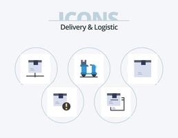 Delivery And Logistic Flat Icon Pack 5 Icon Design. delivery. bike. logistic. shipping. network vector