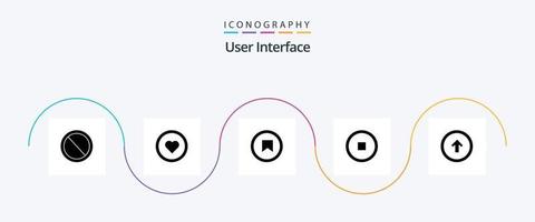 paquete de iconos de glifo 5 de interfaz de usuario que incluye usuario. flecha. interfaz. usuario. interfaz vector