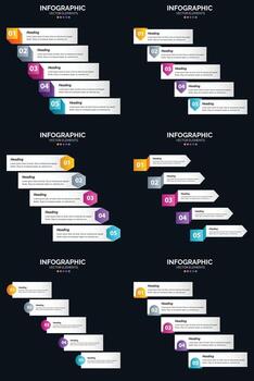 use nuestro paquete de infografías vectoriales para crear una presentación dinámica. vector
