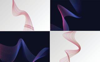 Create a unique look with this set of 4 vector geometric backgrounds