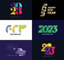 Big Set of 2023 Happy New Year logo text design 2023 number design template vector