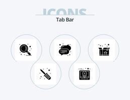 Tab Bar Glyph Icon Pack 5 Icon Design. . . zoom. shipping. box vector