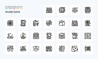 25 Arcade Line icon pack vector