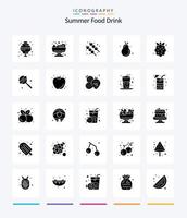 Creative Summer Food Drink 25 Glyph Solid Black icon pack  Such As sweet. fruit. summer. summer. summer vector