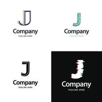 Letter J Big Logo Pack Design Creative Modern logos design for your business vector