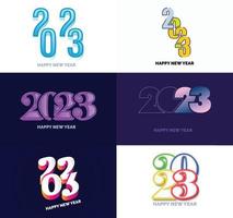 Big Set of 2023 Happy New Year logo text design 2023 number design template vector