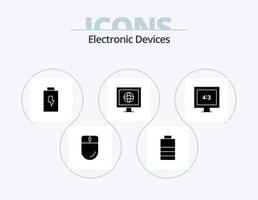 diseño de iconos del paquete de iconos de glifo de dispositivos 5. . televisor. cargar. mostrar. televisor vector