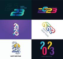 Big Set of 2023 Happy New Year logo text design 2023 number design template vector