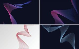 Wave curve abstract vector backgrounds for a modern and elegant design