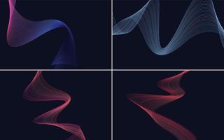 Wave curve abstract vector backgrounds for a stylish and professional look