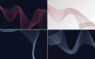 Create a modern look with this pack of 4 vector geometric backgrounds