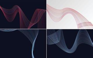 Create a modern look with this pack of 4 vector geometric backgrounds