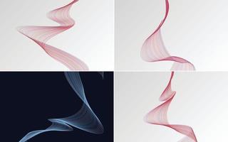 Add a modern touch to your project with these geometric wave pattern backgrounds vector