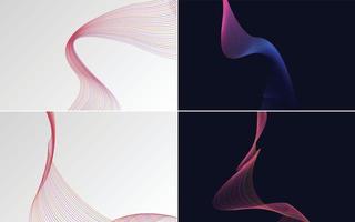 Use these abstract waving line backgrounds to add visual interest to your design vector