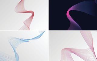 Wave curve abstract vector backgrounds for a stylish and professional look