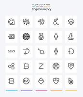 Creative Cryptocurrency 25 OutLine icon pack  Such As bitconnect . crypto currency. crypto . crypto . iota vector