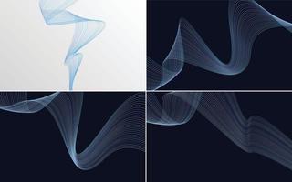 Wave curve abstract vector backgrounds for a sleek and modern look