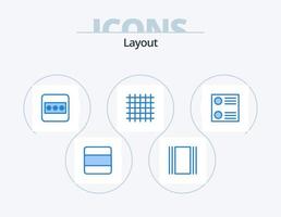 Layout Blue Icon Pack 5 Icon Design. . list. field. streamline. layout vector