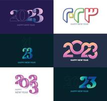 Big Set of 2023 Happy New Year logo text design 2023 number design template vector