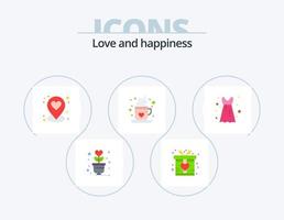 Love Flat Icon Pack 5 Icon Design. . frock. location. blouse frock. love vector