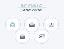 paquete de iconos planos de correo electrónico 5 diseño de iconos. borrar. correo. correo. mensaje. correo electrónico vector