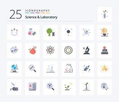 Science 25 Flat Color icon pack including procreation. science. science. idea. science vector