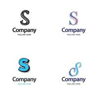 Letter S Big Logo Pack Design Creative Modern logos design for your business vector