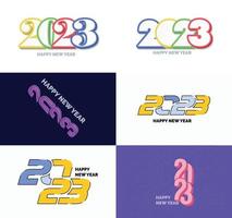 Big Set of 2023 Happy New Year logo text design 2023 number design template vector