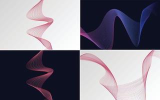 Collection of geometric minimal lines pattern set vector