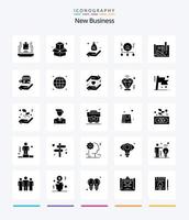 Creative New Business 25 Glyph Solid Black icon pack  Such As employee.. office. hand. business vector