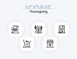 Thanksgiving Line Icon Pack 5 Icon Design. bug. autumn. camp fire. turkey. holiday vector