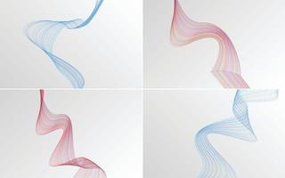 Use these geometric wave pattern vector backgrounds to add visual appeal to your project