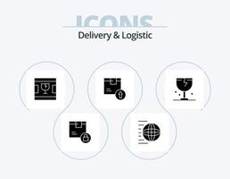 Delivery And Logistic Glyph Icon Pack 5 Icon Design. delivery. arrow up. shopping. glass vector