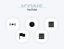 youtube glyph icon pack 5 diseño de iconos. básico. marca. básico. ui básico vector