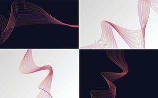 Collection of geometric minimal lines pattern set vector