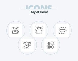 Stay At Home Line Icon Pack 5 Icon Design. art. tutorials. chat. online. music vector