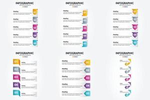 este conjunto de ilustraciones vectoriales es perfecto para crear infografías para publicidad. folletos volantes y revistas. vector