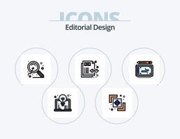 Editorial Design Line Filled Icon Pack 5 Icon Design. intersect. divide. design. graphic design. digital graphic vector