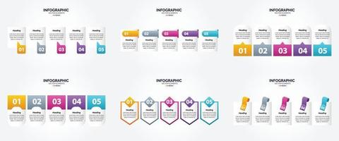 este conjunto de infografías de ilustración vectorial es perfecto para publicidad en un folleto. volantes. o revista. vector