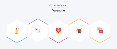 Valentine 25 Flat icon pack including love. love. gallert. day. valentine vector