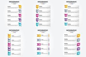 utilice este conjunto de infografías vectoriales para publicidad en un folleto. volantes. o revista. vector