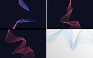 Collection of geometric minimal lines pattern set vector