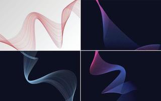 Modern wave curve abstract vector backgrounds for presentations. flyers. and brochures