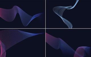 Modern wave curve abstract vector backgrounds for a contemporary look