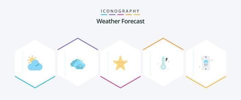 Weather 25 Flat icon pack including . cold. . weather vector