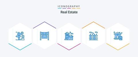 Real Estate 25 Blue icon pack including document. home. for sale. real estate. real estate vector