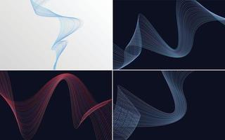 Collection of geometric minimal lines pattern set vector